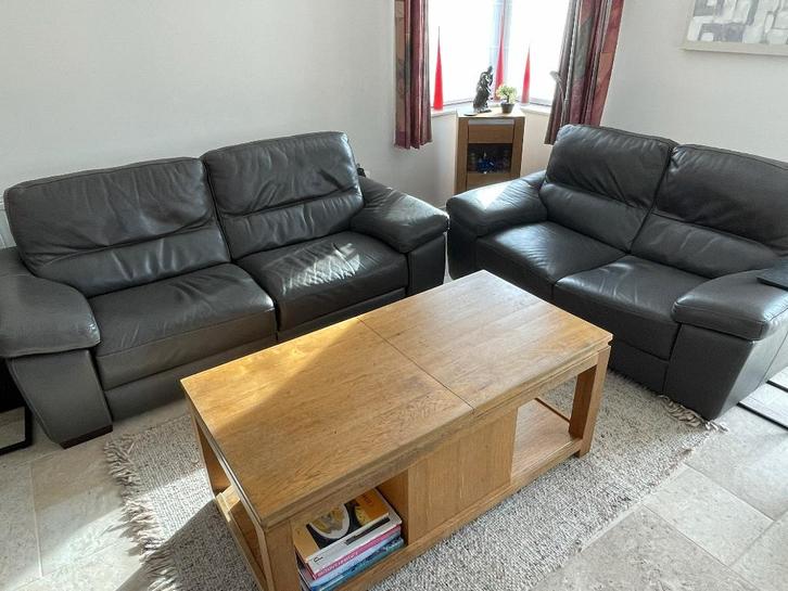 Canapés cuir Calia Italia 3 places et 2 places, Maison & Meubles, Canapés | Salons, Utilisé, Quatre personnes ou plus, Cuir, Enlèvement