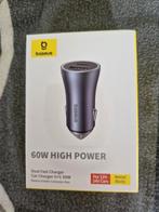Chargeur allume-cigare 60W de marque Baseus nouveau, Enlèvement ou Envoi, Neuf