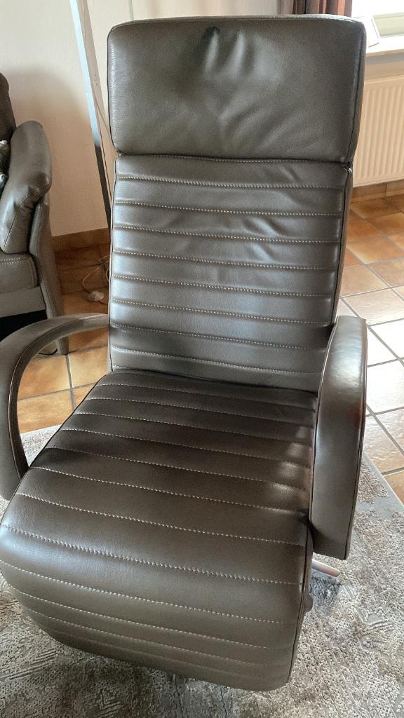 Relax Durlet Kingston, Huis en Inrichting, Fauteuils, Gebruikt, Leer, Metaal, 50 tot 75 cm, 75 tot 100 cm, Ophalen