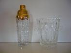 vintage Seventies Kristallen Cocktailshaker VSL en ijsemmer, Ophalen of Verzenden