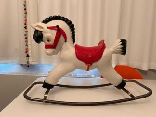 Vintage hobbelpaard jaren 70 – hoogte 50 cm, Verzamelen, Overige Verzamelen, Gebruikt, Ophalen