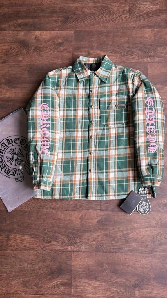 Chrome Hearts Heavy Green Flannel Size M, Kleding | Heren, Truien en Vesten, Chrome Hearts, Maat 48/50 (M), Nieuw, Ophalen of Verzenden