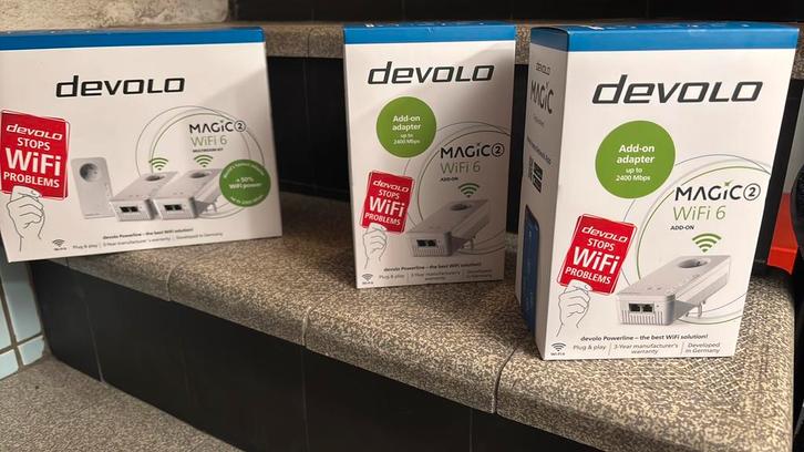 Devolo Magic 2 WiFi 6 Multiroom Kit + 2 add-on adapters, Computers en Software, Netwerk switches, Gebruikt, Ophalen