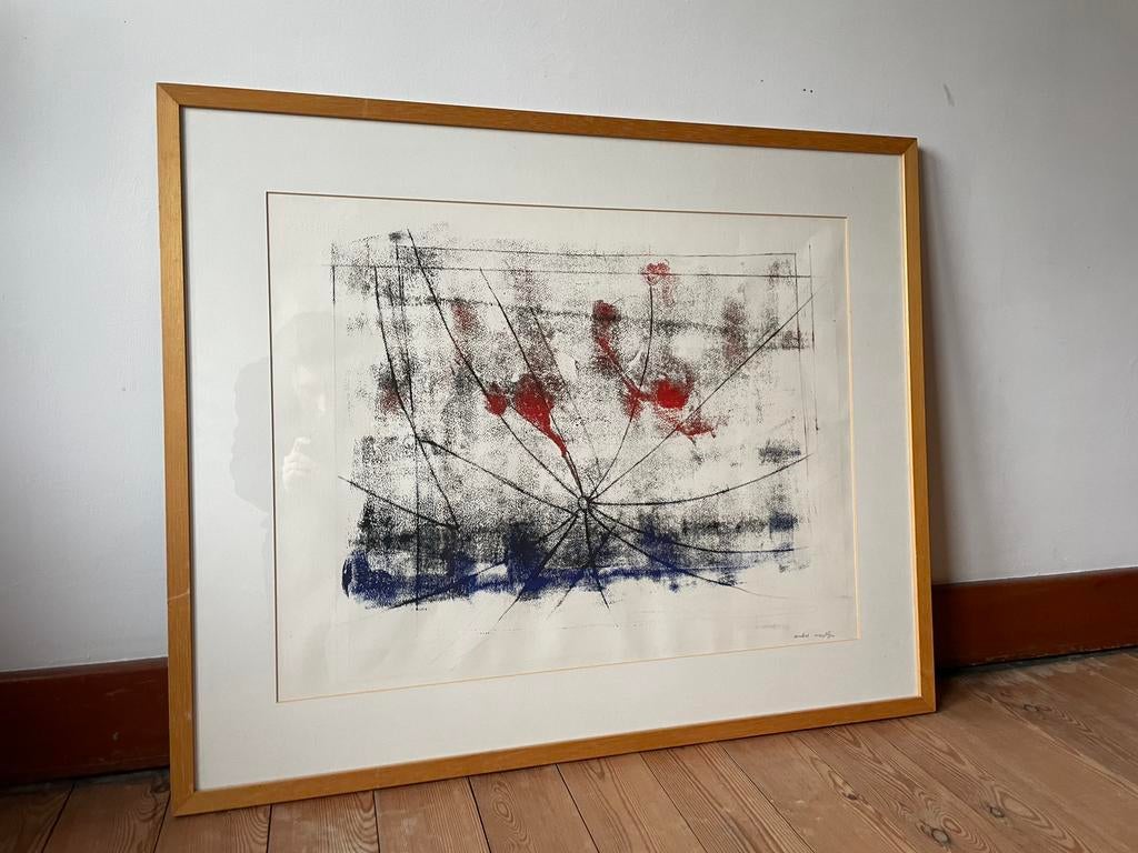 Grafisch werk - kunstwerk - in kader, Antiek en Kunst, Ophalen