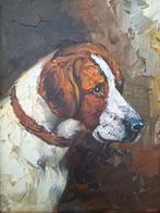 Portret jachthond -, Antiek en Kunst, Kunst | Schilderijen | Klassiek, Ophalen of Verzenden