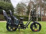 Elektrische longtail met 2 kinderzitjes nieuw, Fietsen en Brommers, Elektrische fietsen, Ophalen, Nieuw, 50 km per accu of meer