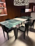 Eettafel en 6 stoelen Matteo Grassi, Ophalen, Gebruikt, Design strak, 4 tot 6 stoelen