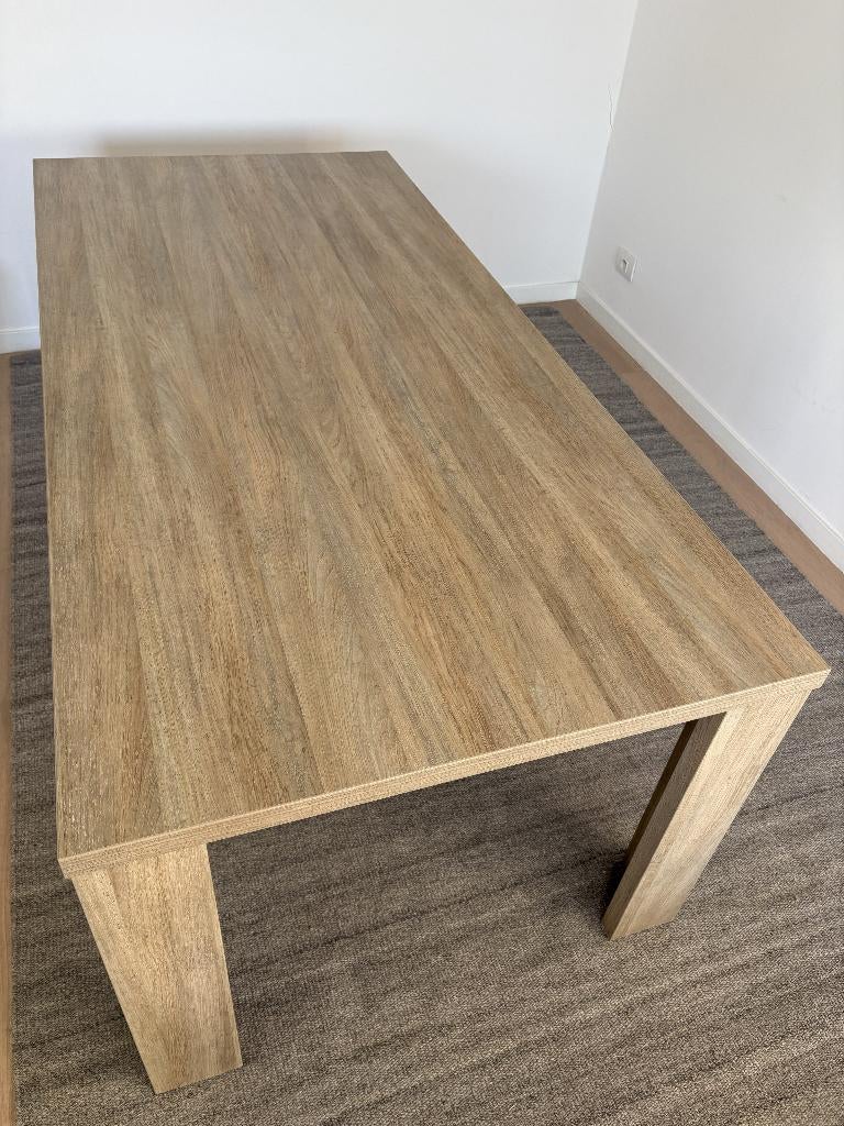 Houten eettafel, Huis en Inrichting, Tafels | Eettafels, Ophalen, Gebruikt, 200 cm of meer, 50 tot 100 cm