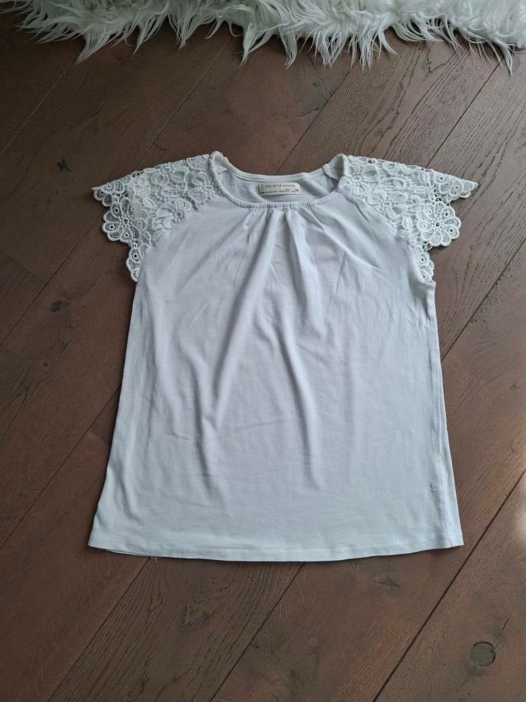 Maat 158 : t-shirt Zara girls wit kant, Enfants & Bébés, Vêtements enfant | Taille 158, Enlèvement ou Envoi, Chemise ou À manches longues