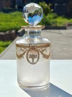 Rare flacon motif à l'or 24k.  cristal Saint Louis, Antiquités & Art, Enlèvement
