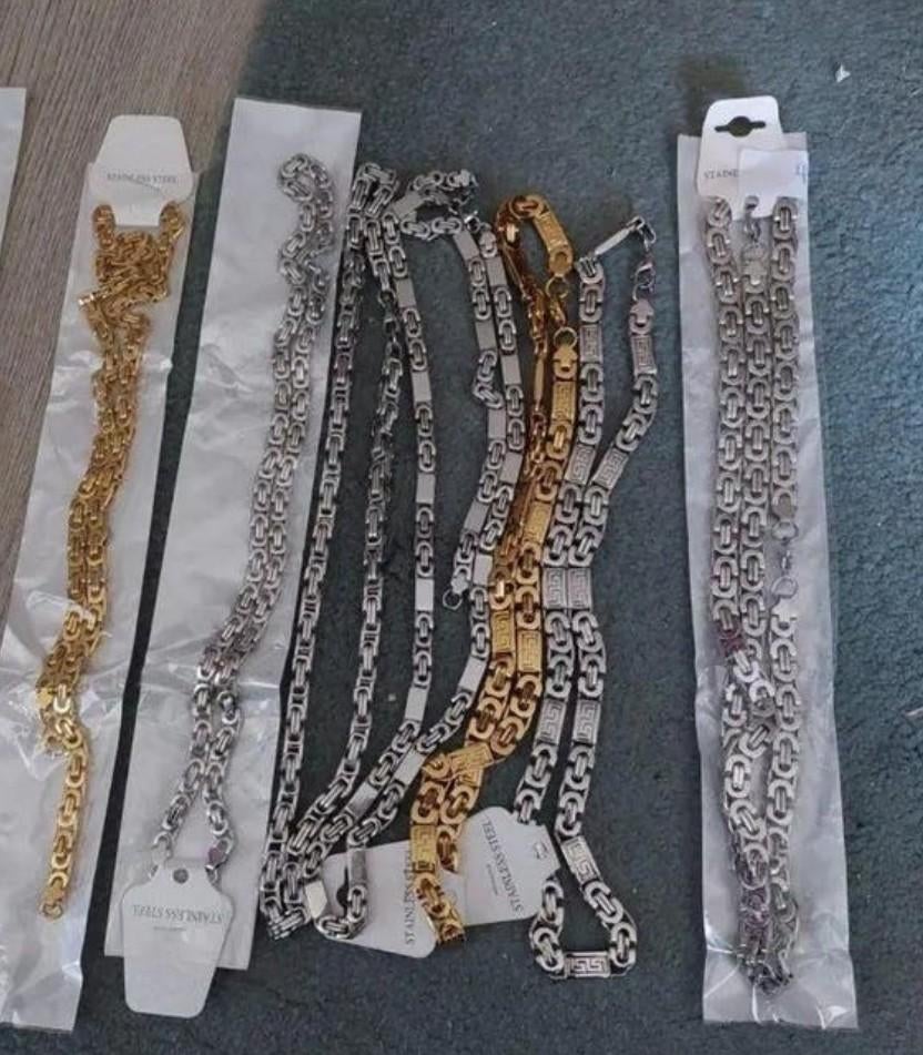 Konings kettingen en 6 armbanden horloge,s, Ophalen of Verzenden, Nieuw, Zilver, Verstelbaar