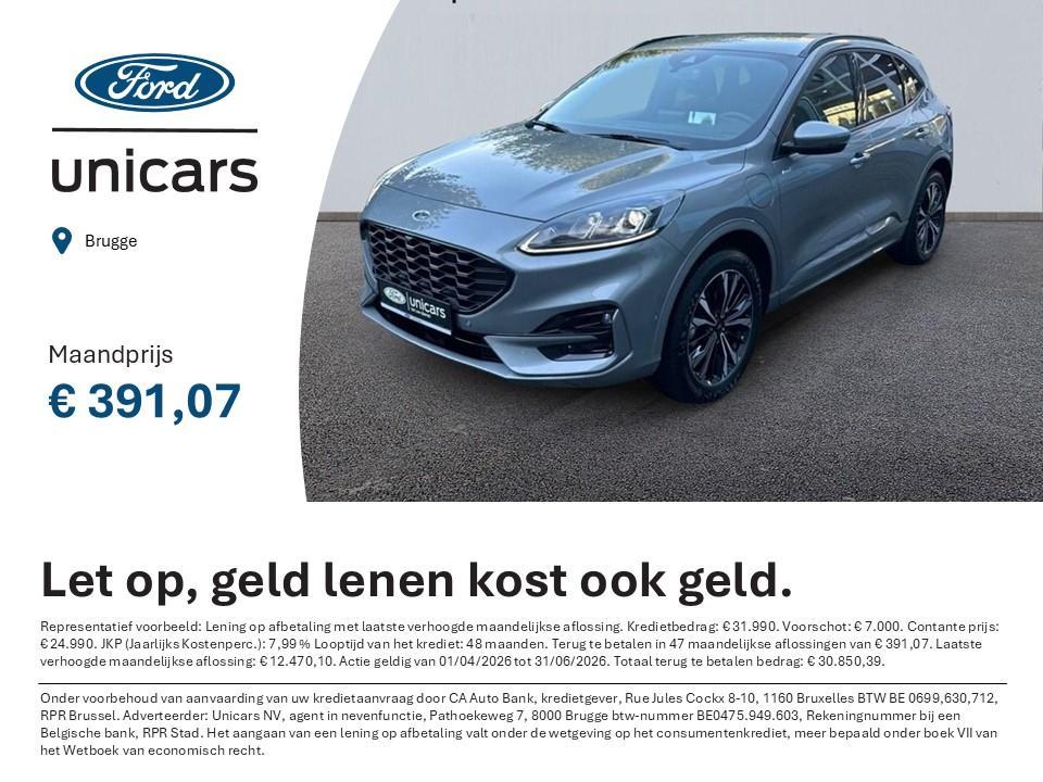 Ford Kuga ST-LINE X - 2.5 PHEV - 225PK - GARANTIE, Auto's, Ford, Bedrijf, Te koop, Kuga, Airbags, Airconditioning, Climate control