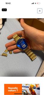 Perfect horloge in goud en blauw en verkoop snel alsjeblieft, Ophalen of Verzenden, Nieuw, Blauw