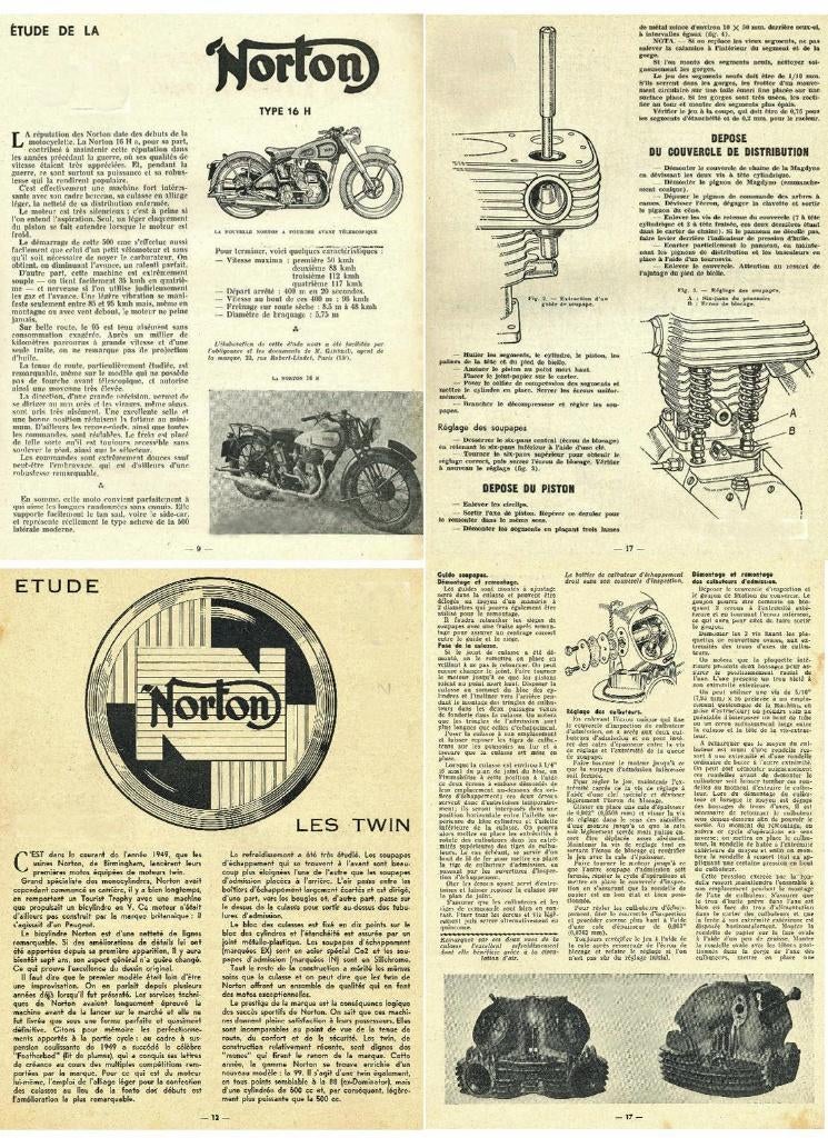 RTM Moto NORTON (1948-1972) in het Frans., Motoren, Handleidingen en Instructieboekjes, Ophalen of Verzenden