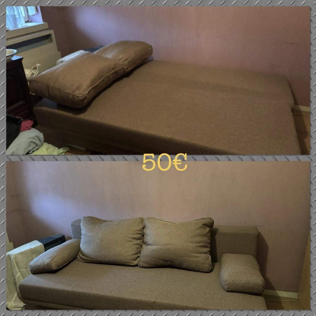 Zetel / Bed, Huis en Inrichting, Zetels | Zetels, Ophalen, Zo goed als nieuw, Driepersoons, Stof