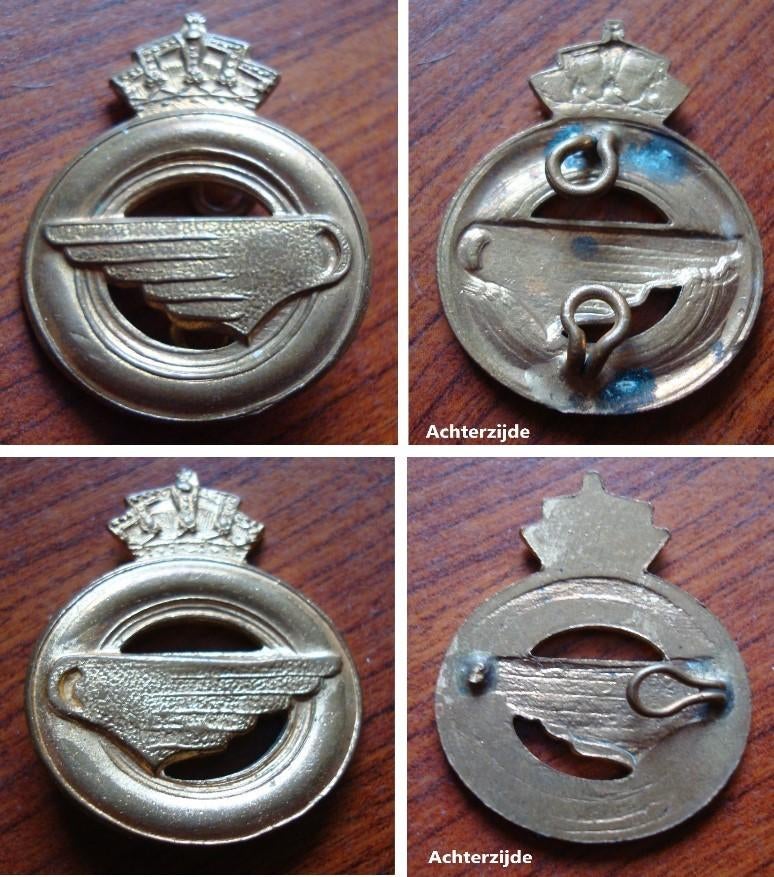 2 Belgische militaire kentekens van de Logistiek, Verzamelen, Verzenden, Landmacht, Embleem of Badge