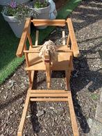 Houten schommel paardje,  lengte  94cm hoogte 45 cm, Ophalen