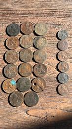 Lot Belgische centimes 1c & 2c (19e + begin 20e eeuw, 23 st), Postzegels en Munten, Ophalen of Verzenden, Munten