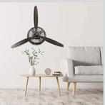 Metalen wanddecoratie van propellervliegtuig, nieuwstaat, Huis en Inrichting, Ophalen, Zo goed als nieuw