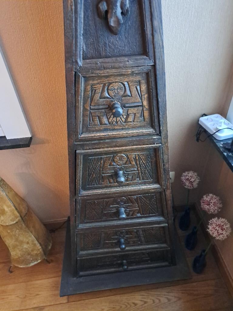 Ladenkast in exotisch hardhout, 25 à 50 cm, 5 tiroirs ou plus, Exotisch, Utilisé