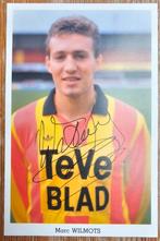 1989 Marc Wilmots KV Mechelen Spelerskaart handgesigneerd!, Verzamelen, Ophalen of Verzenden, Zo goed als nieuw, Spelerskaart