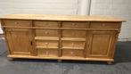 Groot massier grenen dressior met 8 lades en 2 deuren., Huis en Inrichting, Kasten | Dressoirs, Ophalen, Gebruikt, Landelijk, 200 cm of meer
