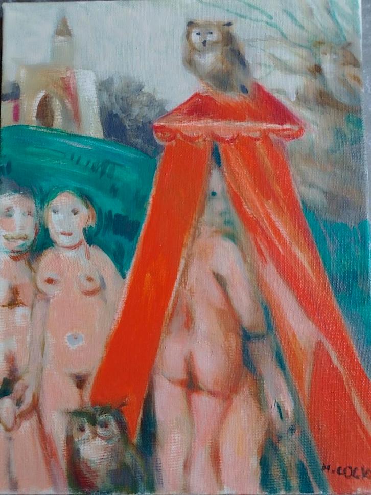 Marcel Cockx   2  1930 - 2007   Koppel en Uil, Antiek en Kunst, Kunst | Schilderijen | Klassiek, Verzenden