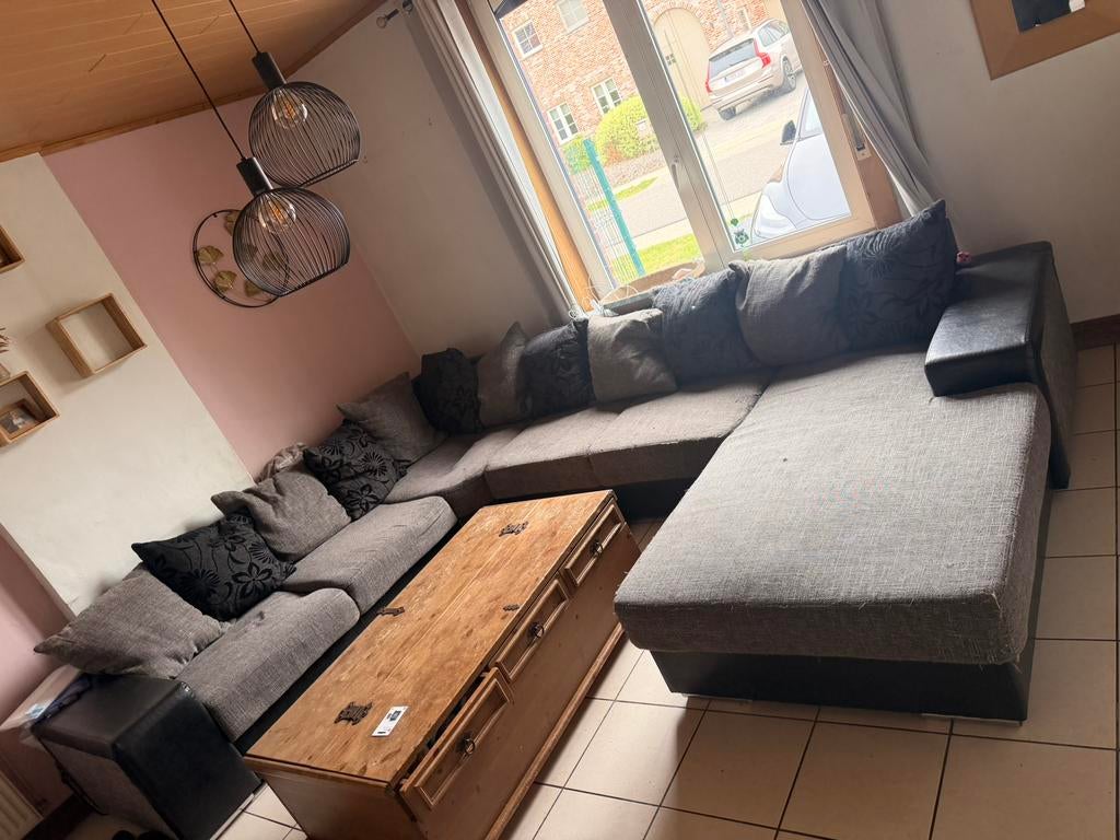 Hoeksalon gebruikt GRATIS ASAP, Ophalen, Gebruikt, Stof