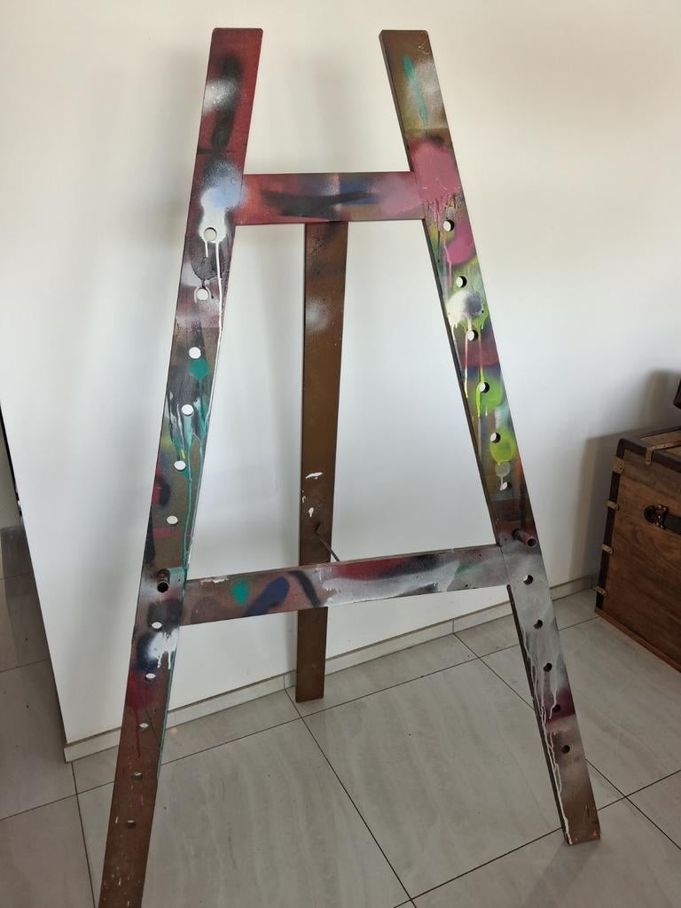 Stevige schildersezel met unieke patina, Ophalen