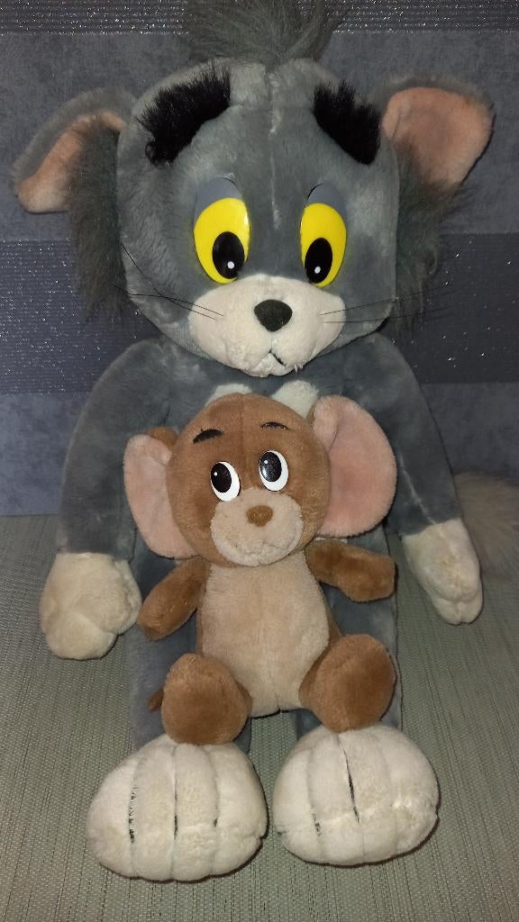 XL Tom & Jerry knuffels, Kinderen en Baby's, Gebruikt, Overige merken, Overige karakters, Grijs