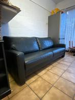 Zwarte 3 persoons zitbank, Huis en Inrichting, Zetels | Zetels, Ophalen, Driepersoons, Zo goed als nieuw, Rechte bank