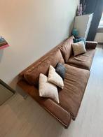 cognac leren zetel, Ophalen, Gebruikt, Congnac leer, Driepersoons