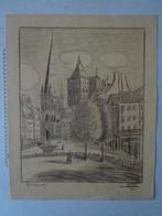 Tekening van Julien Genot uit 1934 "Guingamp", Antiquités & Art, Enlèvement ou Envoi