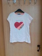 T-shirt met roze hart maat 12 jaar TQF collectie, Gebruikt, Meisje, H&M, TQF Collection, Ophalen of Verzenden