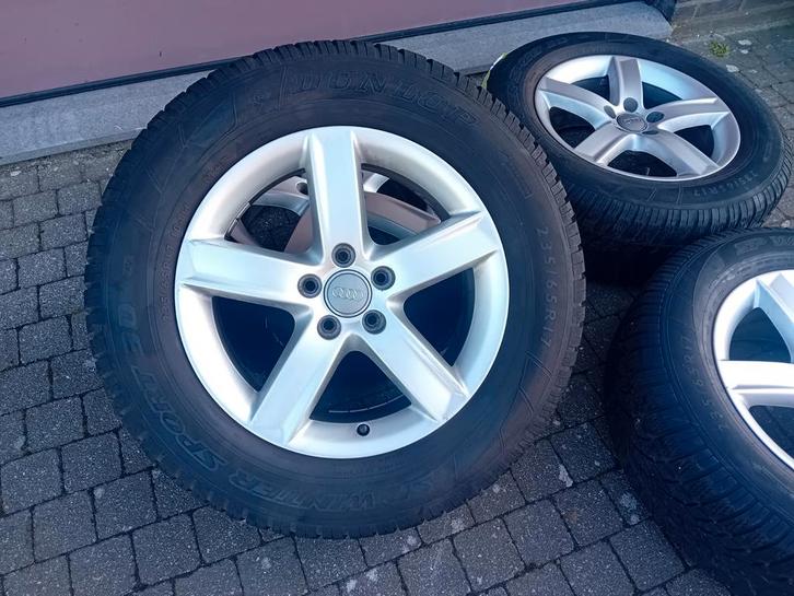 Winterbanden Dunlop velgen Audi Q5 5 X 112 17inch 5-6mm❄️, Auto-onderdelen, Banden en Velgen, Banden en Velgen, Winterbanden, 17 inch