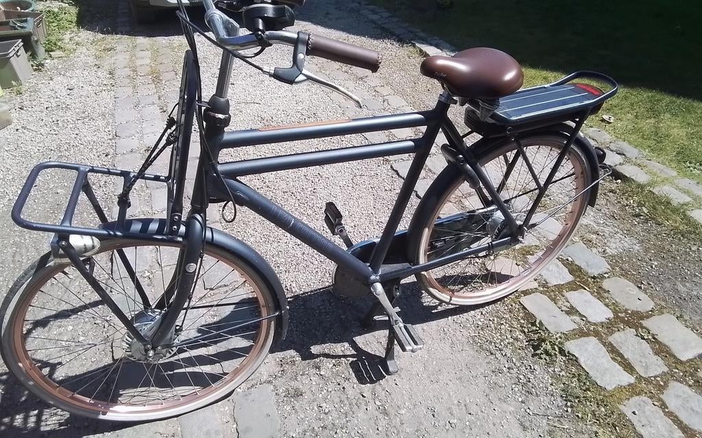 Elektrische  herenfiets cortina, Ophalen