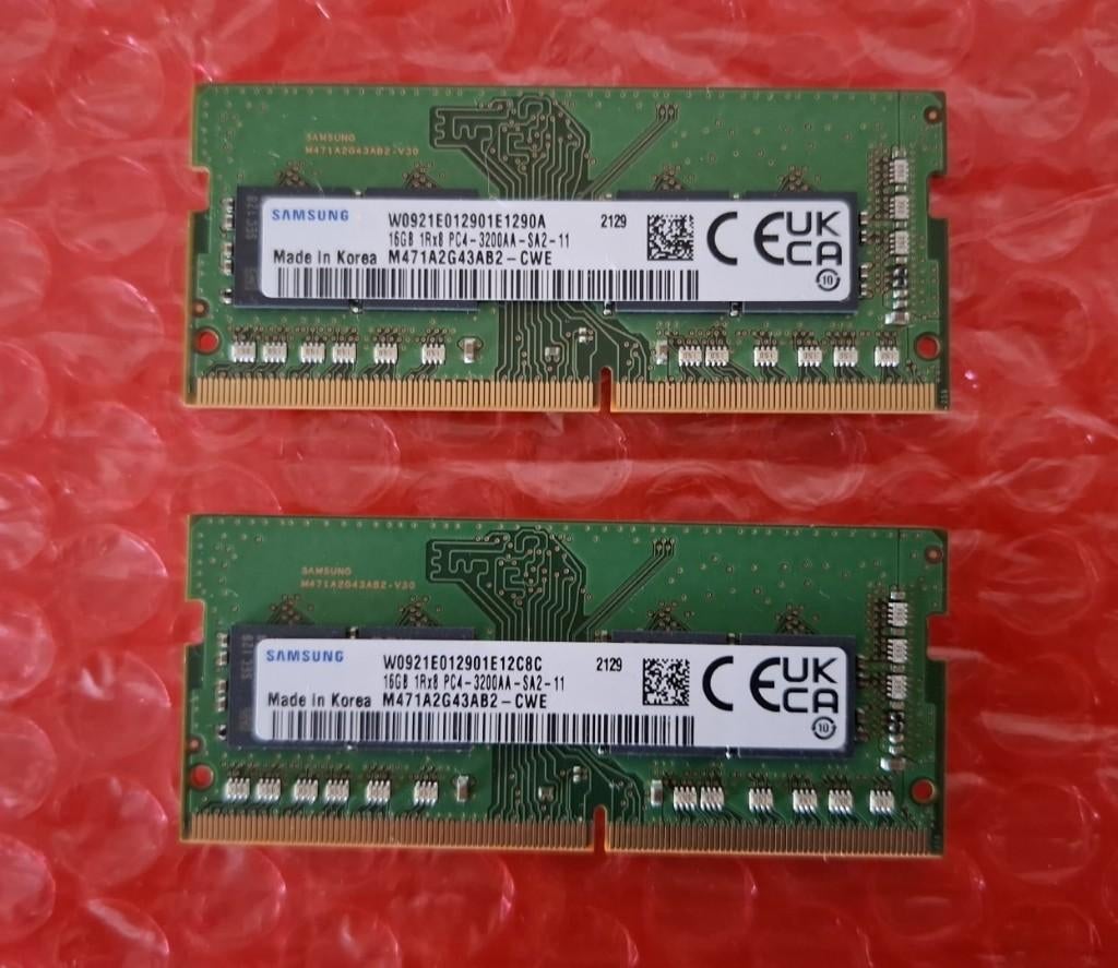 32gb DDR4 (2x 16gb) SODIMM 3200 & 2666 (voor Laptop/Mini PC), Computers en Software, RAM geheugen, 32 GB, DDR4, Info@retrogamed.be