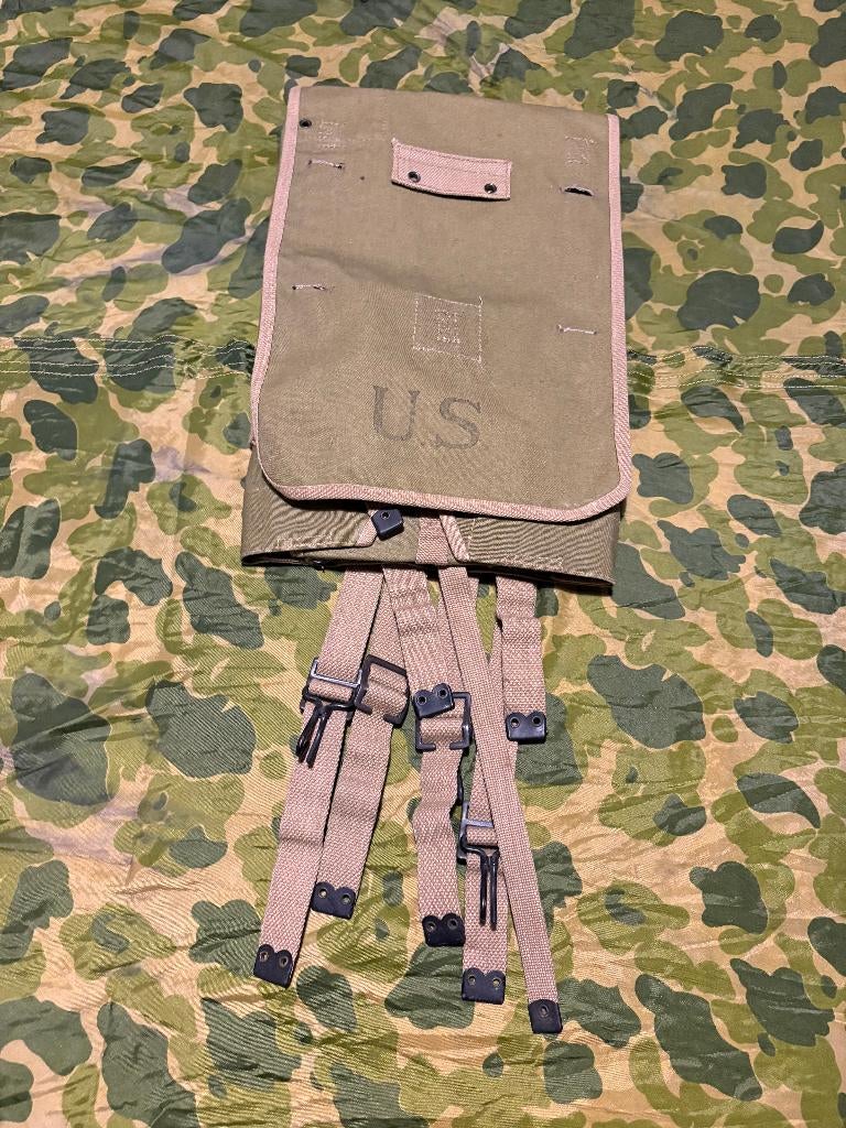 Tweede wereldoorlog US british made haversack 1944, Verzamelen, Militaria | Tweede Wereldoorlog, Ophalen of Verzenden, Landmacht