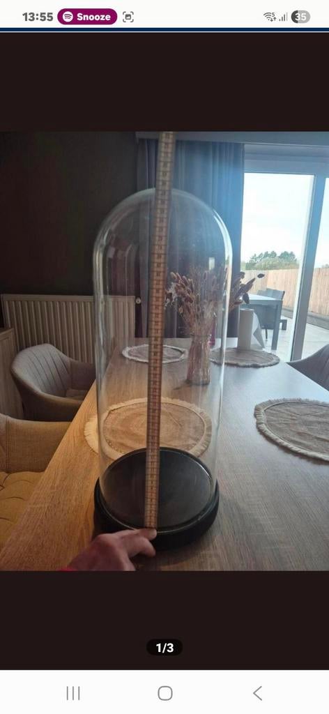 Grote glazen stolp, Ophalen