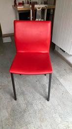 4 rode stoelen, Huis en Inrichting, Ophalen, Kunststof, Gebruikt, Vier