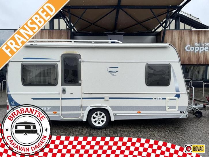 Fendt Bianco 445 TFB 2010 MOVER + VOORTENT!, Caravans en Kamperen, Caravans, tot en met 4, 1000 - 1250 kg, Rondzit, Fendt, Lengtebed