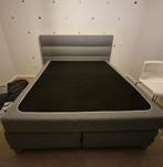 Boxspring, Gris, Comme neuf, Enlèvement, Deux personnes