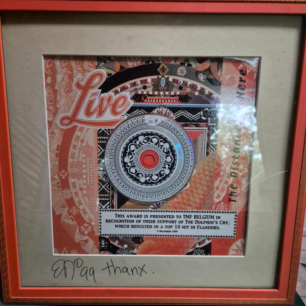 Live, the distance to here, cd dolphins cry, prijs TMF BELG, Cd's en Dvd's, Cd's | Rock, Verzenden