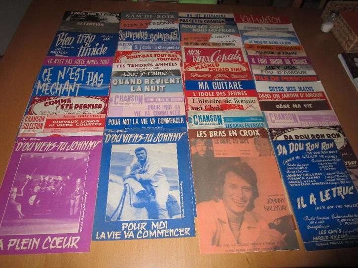 Johnny Hallyday : 50 partitions originales !, Verzamelen, Muziek, Artiesten en Beroemdheden, Gebruikt, Ophalen of Verzenden