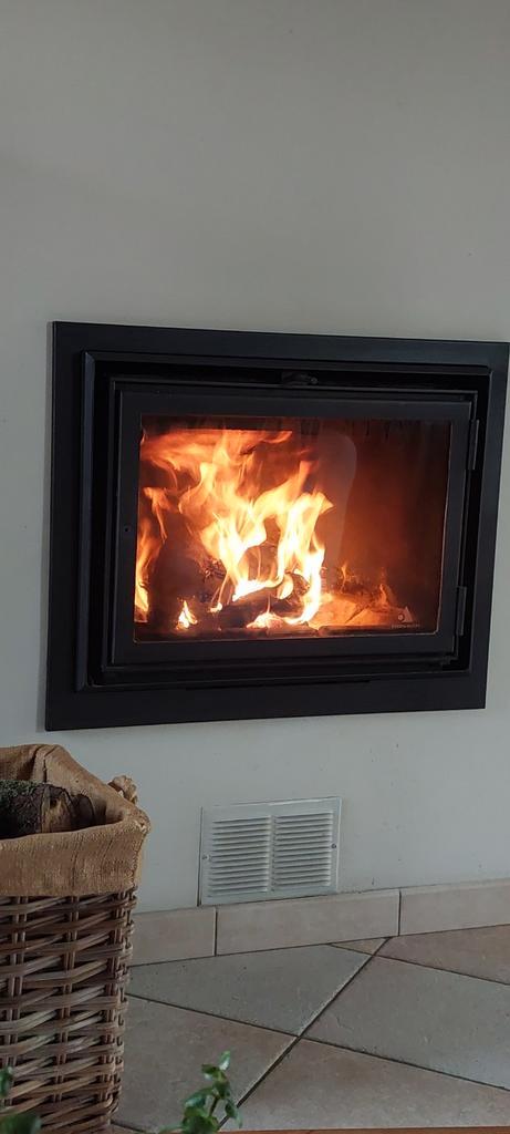 DON-BAR Insert 6952 avec soufflerie et kit flexible complet, Maison & Meubles, Cheminées, Utilisé, Cheminée au bois, Enlèvement