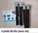 Set de 4 pieds de lit en acier 25 cm neufs, Enlèvement, Comme neuf
