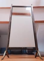 Miroir basculant sur pieds – Laiton doré - Mid-century, Enlèvement, Rectangulaire, 50 à 100 cm, 150 à 200 cm