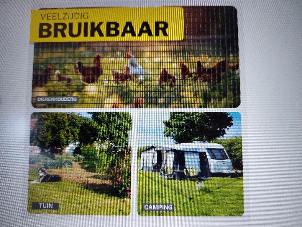 2x omheiningsdraad voor tuin, camper, ..., Vacances, Campings, Jardin