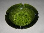 Vintage groen glazen asbak, Antiek en Kunst, Ophalen of Verzenden