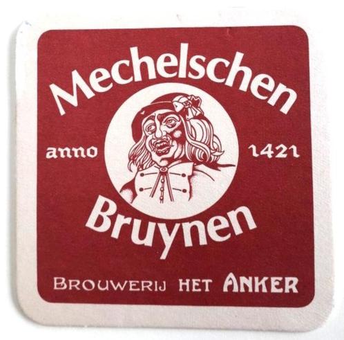 Bierviltje "Mechelsen Bruinen" Brouwerij Het Anker, Verzamelen, Biermerken, Gebruikt, Viltje(s), Ophalen of Verzenden